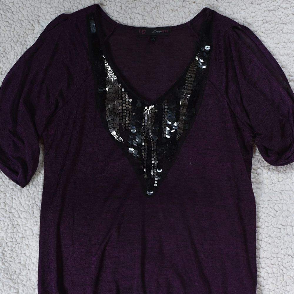 Deep purple elligant top